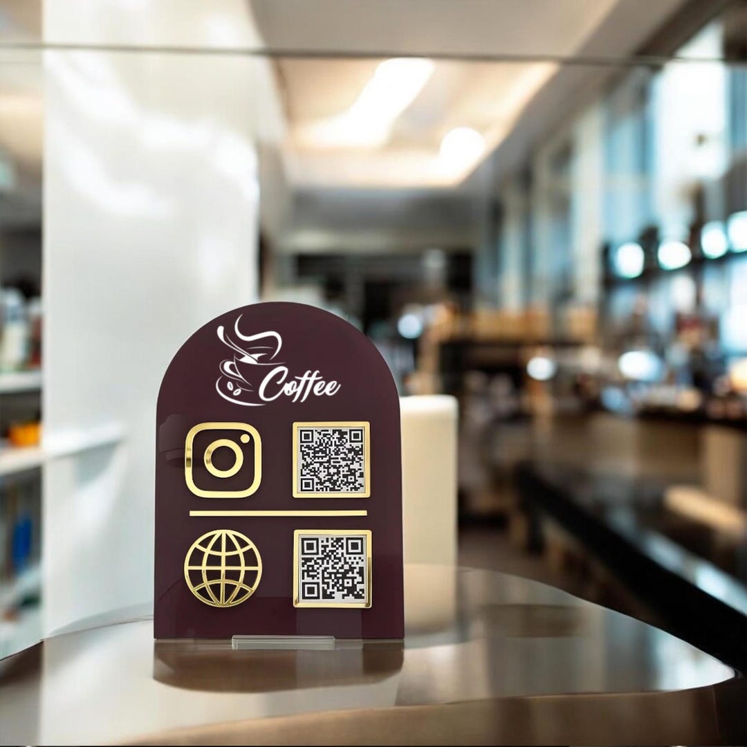 Custom Acrylic Multi QR Code Sign | Social Media & Payment - Etsy