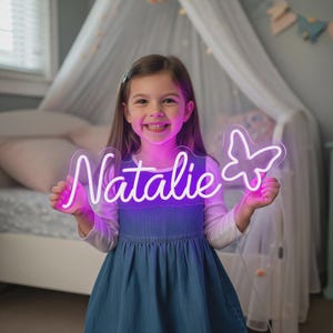 Custom Neon Sign Name For Kids Bedroom, Bedroom Decor