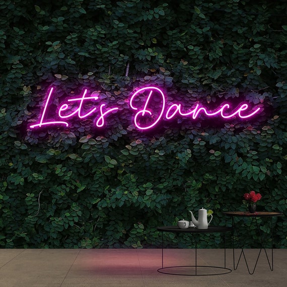 Custom 'lets Dance' LED Neon Sign Wedding, Personalized Bedroom