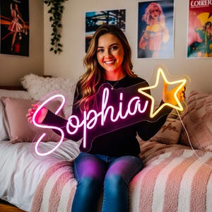 Custom Dorm Neon Name Sign, Dorm Wall Art, Neon Sign Birthday gifts, Gifts for Kids wall decor, College Dorm LED, roomies neon sign bedroom