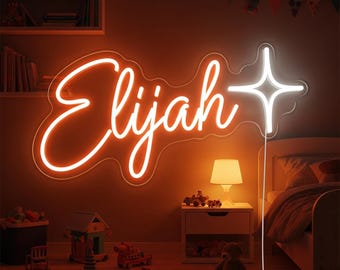 Custom Neon Name Sign, Kids Room Decor, Personalized Gift