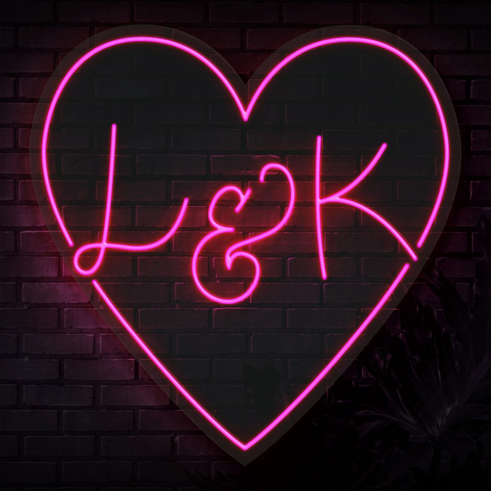 Image of Initials Wedding Neon Sign