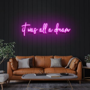 Era tutto un sogno 1 linea personalizzata al neon, luci da parete, decorazione della stanza, regalo di nozze, matrimonio personalizzato, decorazione per la casa, festa di arredamento