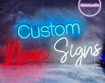 Enseigne, nom, logo Néon personnalisé - Neon Sign Décor | Maison, Chambre, Décoration murale de la planche de magasin | Néons | Décoration , Fête, Anniversaire, Cadeau de mariage