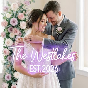 Custom Wedding Neon Sign: Personalized LED Decor