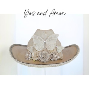Yes and Amen Bridal Cowgirl Hat