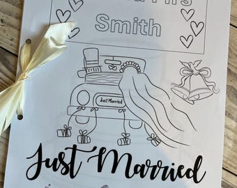 Personalised wedding activity books for children