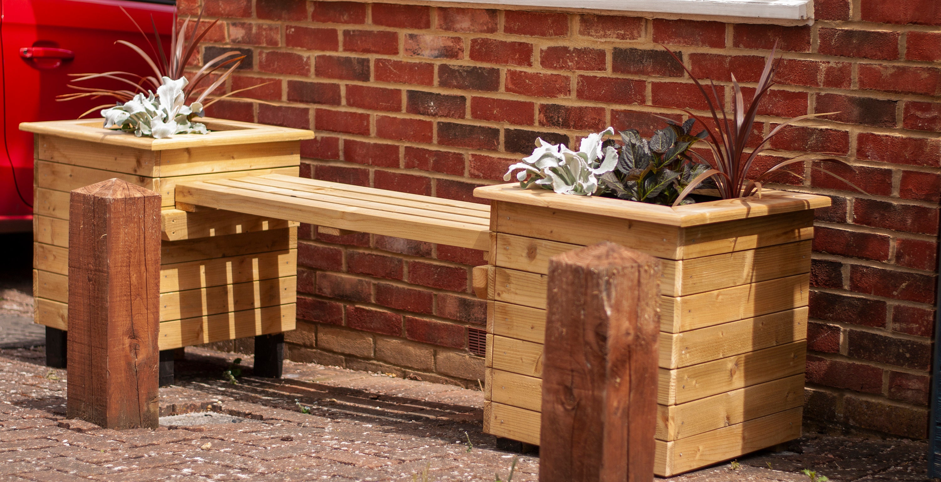 Bench planter for uneven ground Etsy