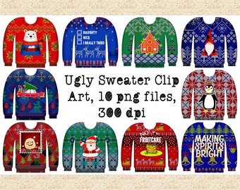 Ugly Sweater ClipArt, Christmas Ugly Sweater, Sweater Texture ClipArt, Ugly Sweater Party, Christmas Banner DIY, Ugly Sweater Invitation