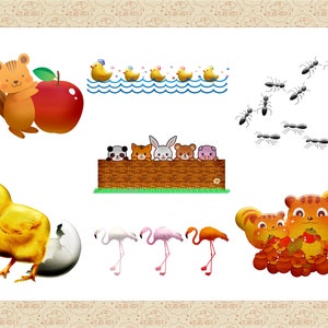 Various Animals Clip Art Vintage Animals Baby Animal - Etsy