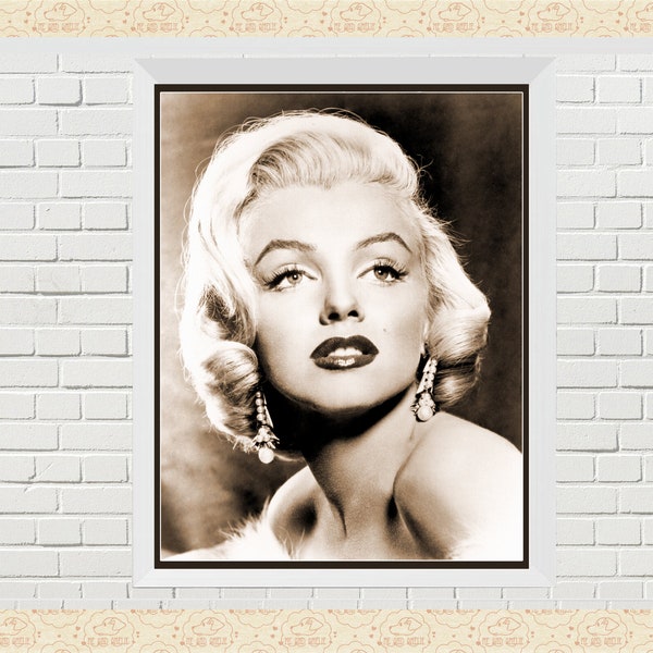 Vintage Marilyn Monroe 1953*8 1/2 X 11 inch*Print & Frame*Cardmaking*Farmhouse*CC0 Public Domain*Fabric Transfers*Commercial OK