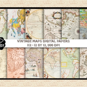 papiers numériques cartes vintage, papiers du domaine public CC0, fond de carte ancienne, papier carte unique, papiers numériques carte du monde, commercial OK
