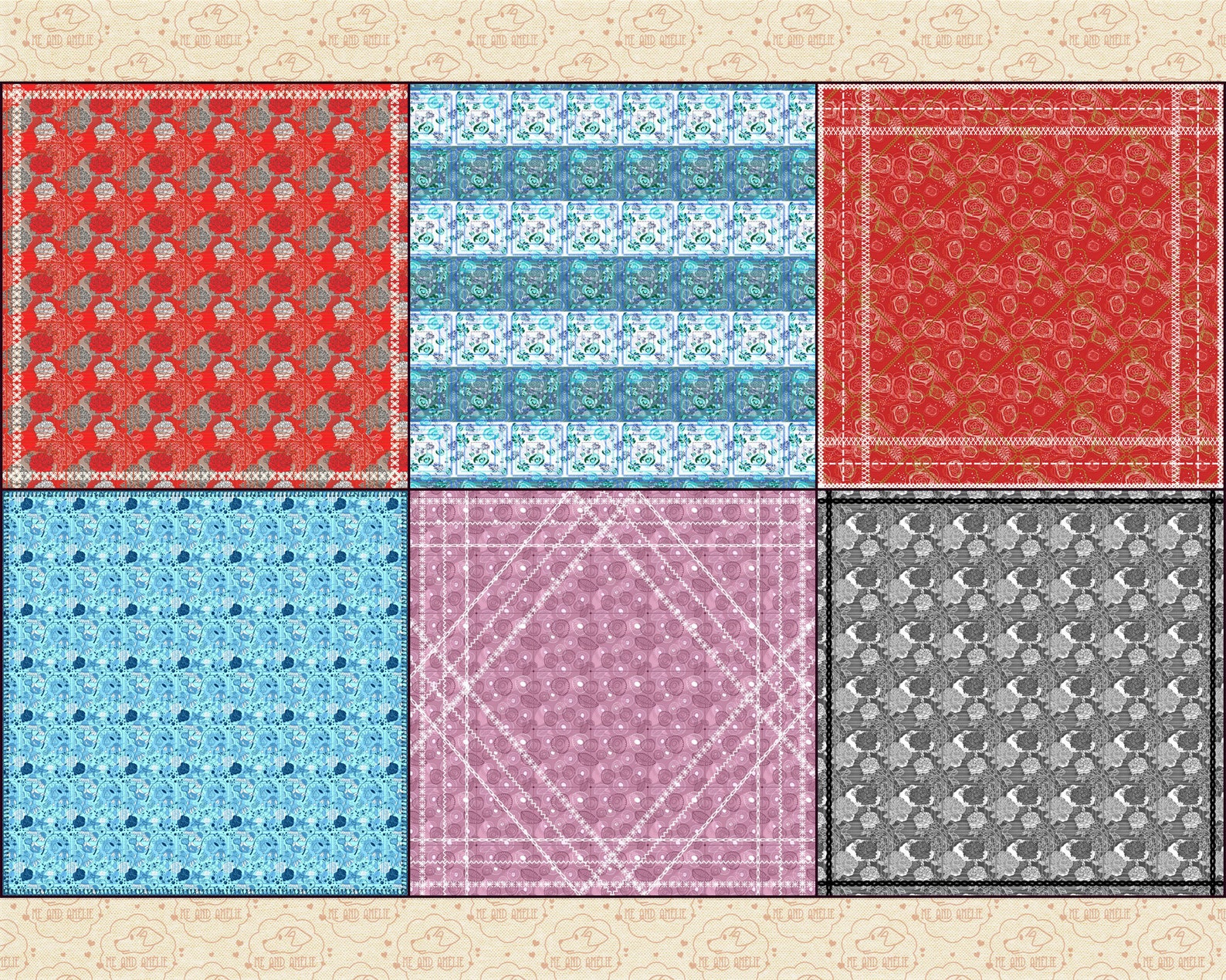 Quilting Variety Digital Papers PLUS 1 Bonus PAPER Quilt Etsy
