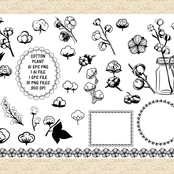 Cotton Svg - Etsy