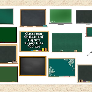 School Chalkboard Clip Art, Labels Clip Art, Chalkboard Clip Art, Green Chalkboard, Black Chalkboard, Blackboard Labels, Commercial OK