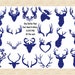 Blue Buffalo Plaid Deer &amp; Antler AI EPS PNG no Svg Lumberjack Plaid ...