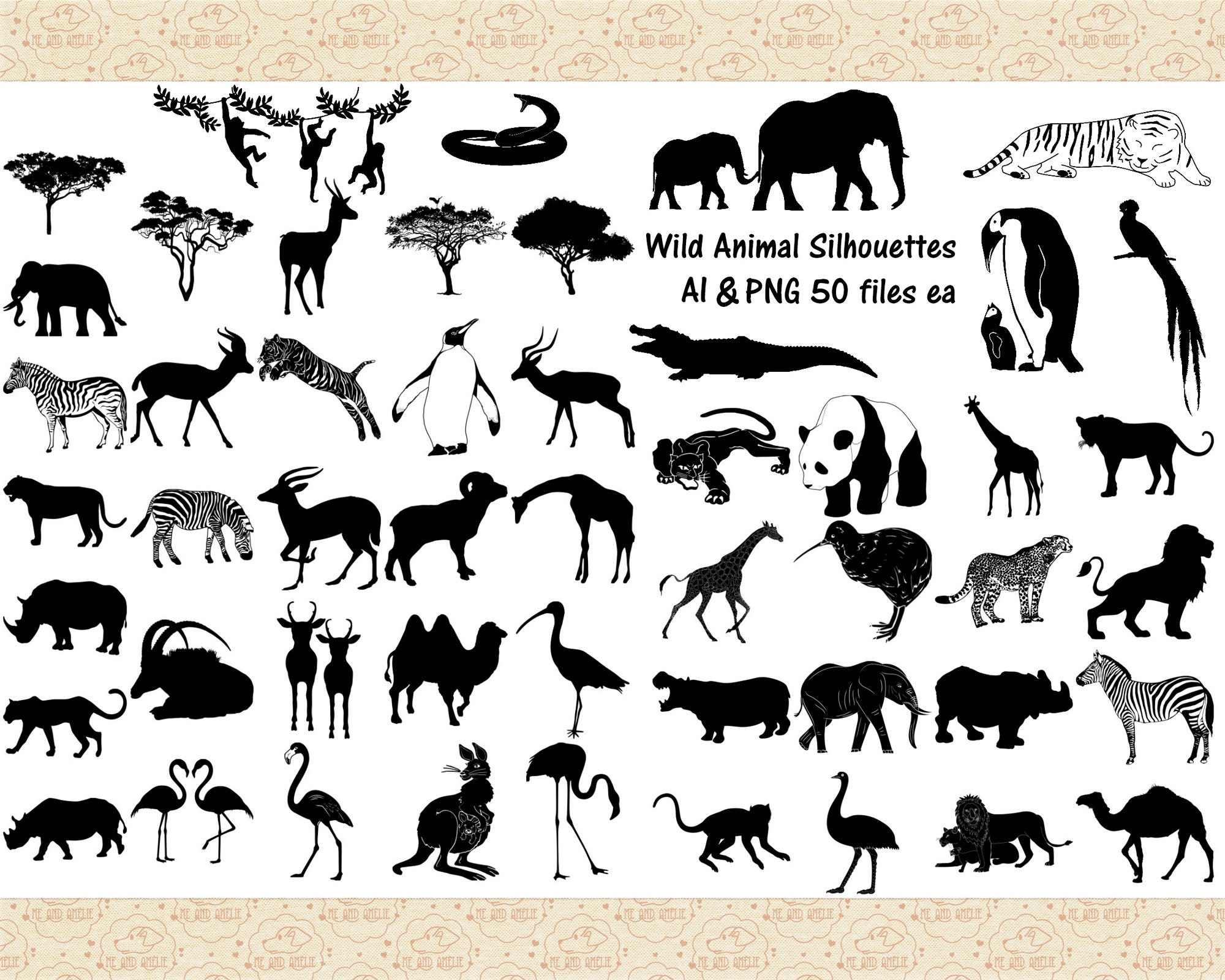 Wild Animals & Elements AI Vector no SVG PNG Files African - Etsy Sweden Wild Animals & Elements AI Vector no SVG PNG Files African - Etsy Sweden