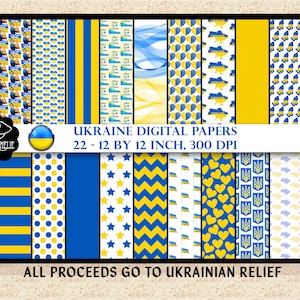 Ukraine Papiers numériques, TOUS LES PR0CEEDS G0 T0 UKRAINIAN RELIEF, Ukrainian Colors Papers, Ukraine Map, Ukraine Hearts, No War, Soutenez l’Ukraine,