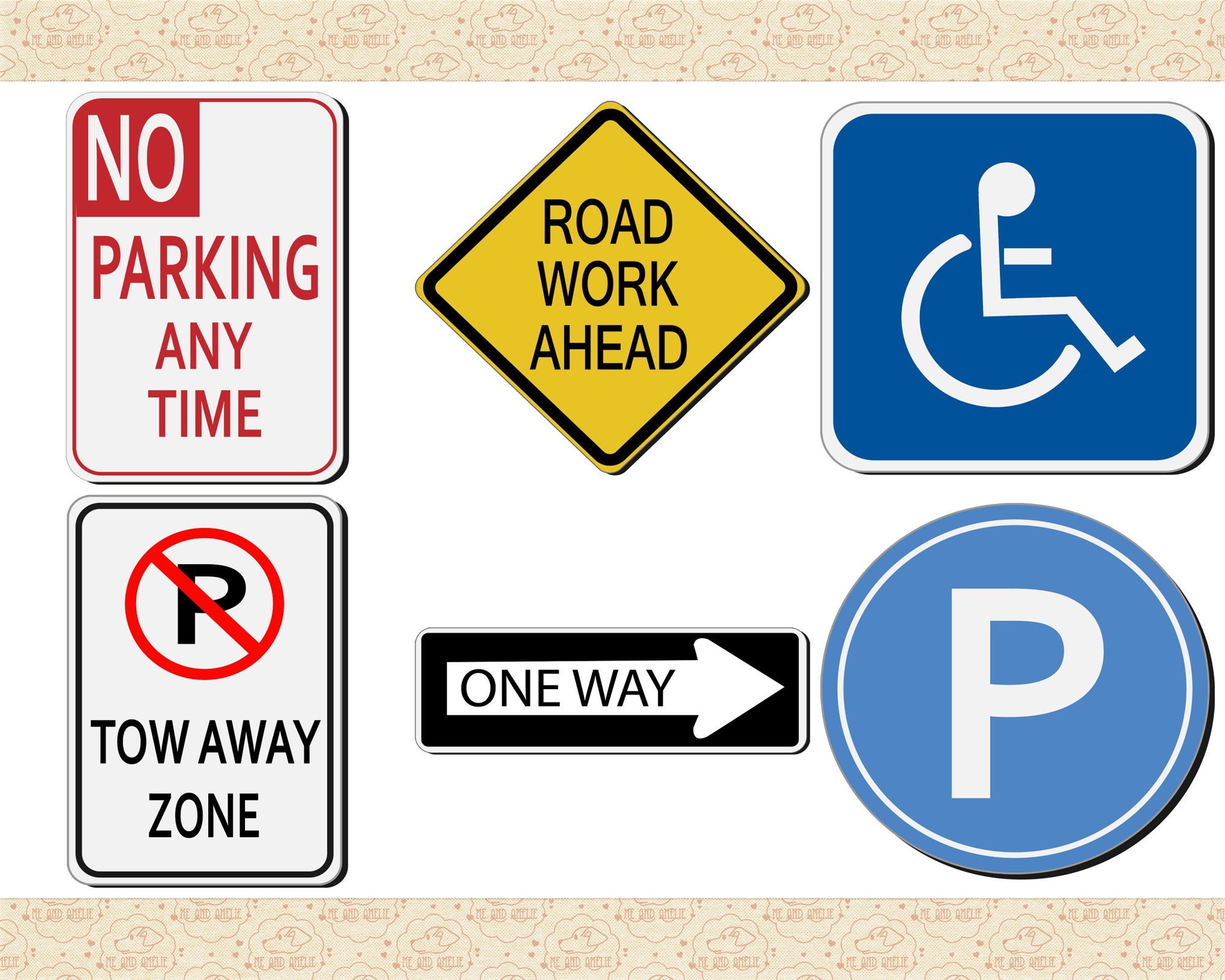 isometric traffic signs prohibit parking 3d universal scenary collection  set 16325909 PNG