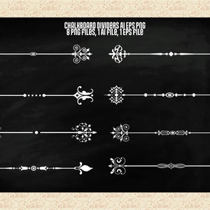 SALE 99 Cents, Chalk Ornamental Dividers Clip Art, AI EPS Vector (Not SvG), & PnG Files, Calligraphy, Frame ClipArt, Commercial 0K