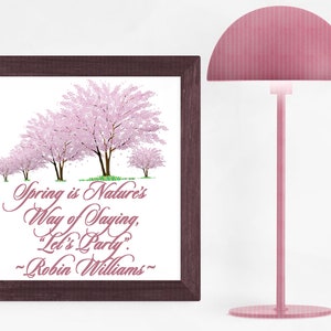 Sakura Japanese Cherry Blossom Tree Clip Art, Springtime Trees, Pink Blossom Trees, Tree Grove ClipArt, Commercial OK image 5