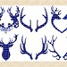 Blue Buffalo Plaid Deer &amp; Antler AI EPS PNG no Svg Lumberjack Plaid ...