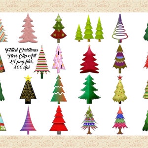 Arbres de Noël feutrés ClipArt, feutrés et cousus * ClipArt de Noël feutré * ClipArt de Noël traditionnel * Arbres stylisés * Ferme * Commercial OK