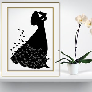 Formal Dressed Women & Shoes AI and PNG ClipArt Not a SVG, Be Aware Women Fashion Silhouettes, Long Dress Clip Art, Shoe ClipArt, Girls image 7