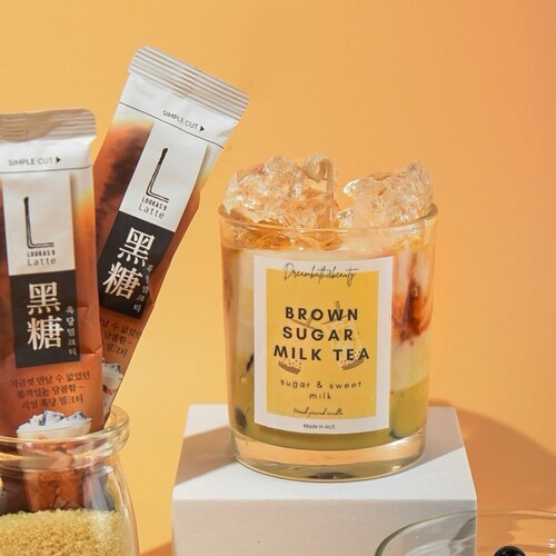 Strawberry Milk Tea With Rainbow Jelly Soy Candle Etsy