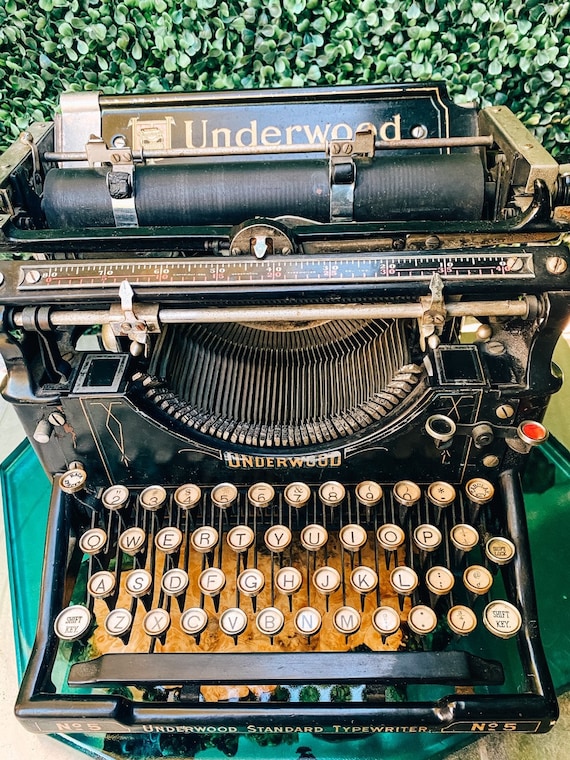 Vintage Underwood No. 5 1920 Typewriter great Condition - Etsy