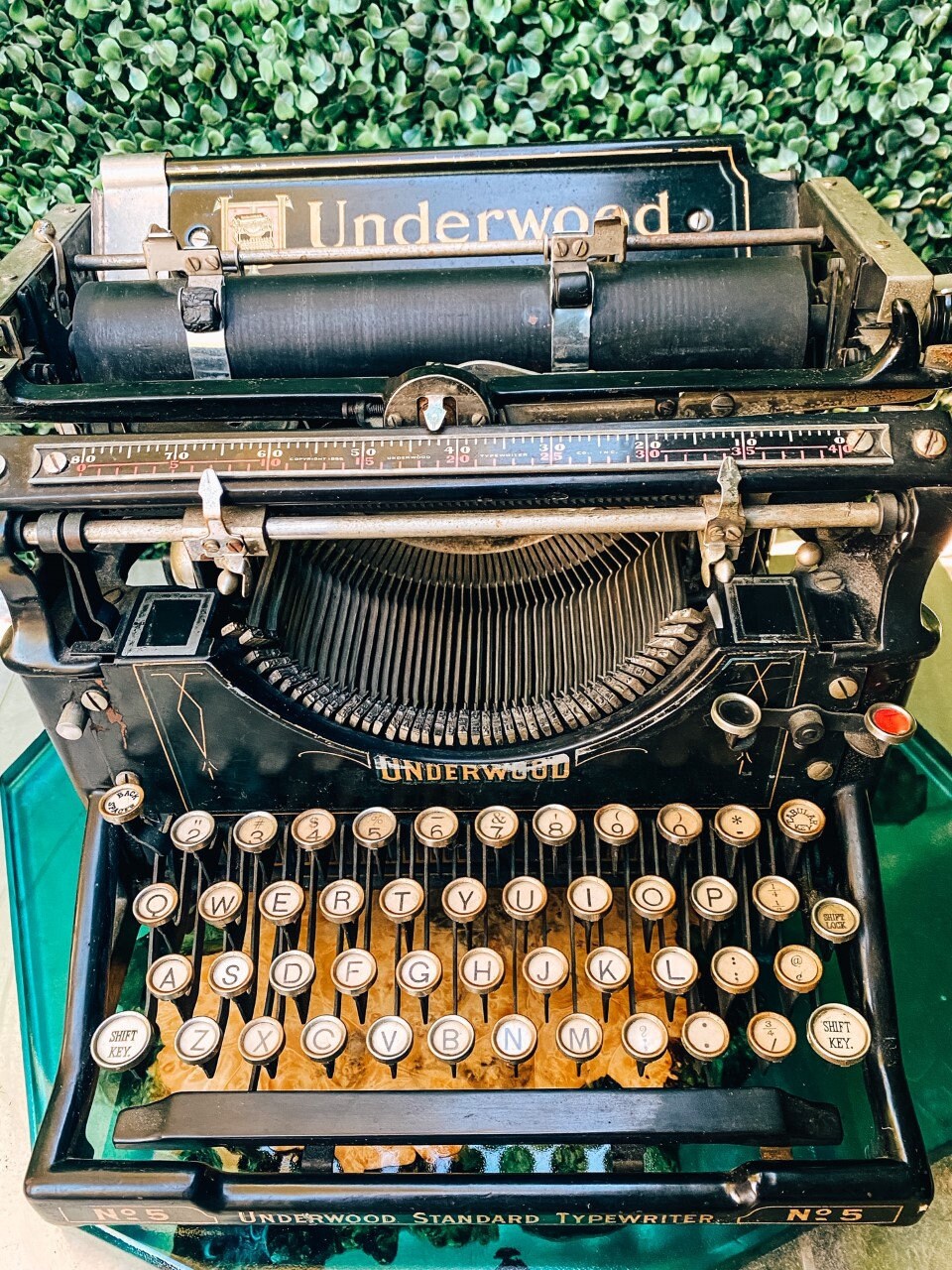 Antique Typewriter Underwood No. 5 Standard • 1919 Serial # 1253085 Black  Writer