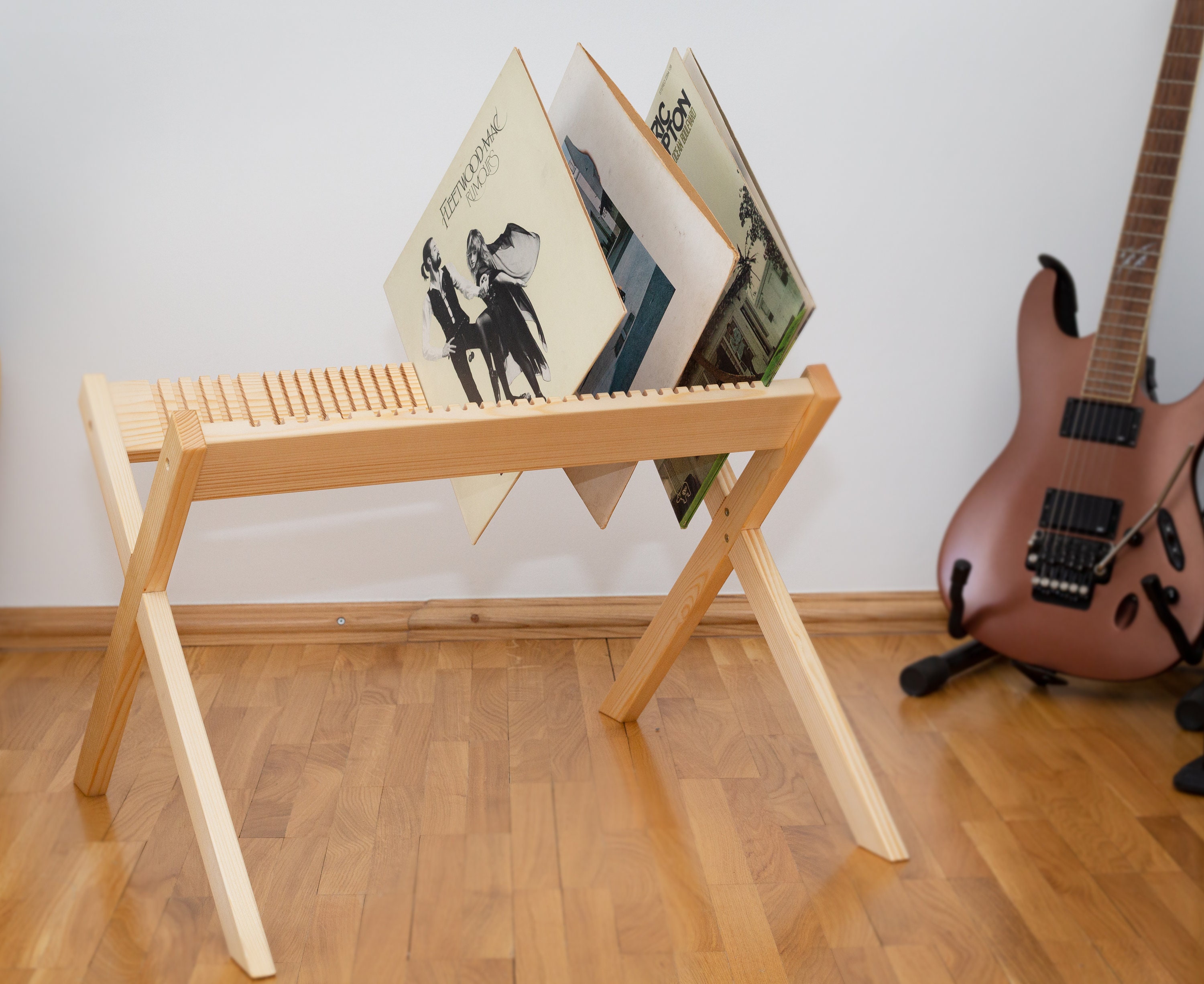 Woden Vinyl Stand Record Storage LP Storage Record Stand Etsy