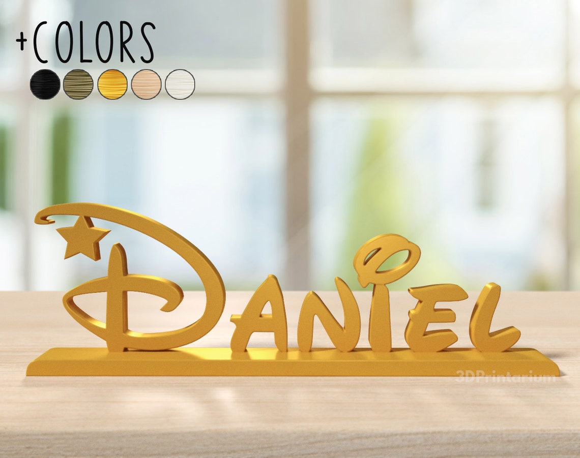Personalized Name Plate Disney Fan Art Disney Font Disney | Etsy