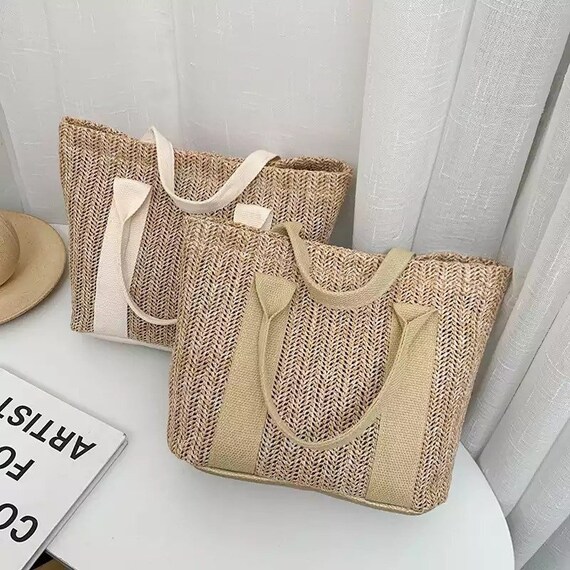 Summer Trend Straw Bags New Popular Hit Color Handbags for - Etsy