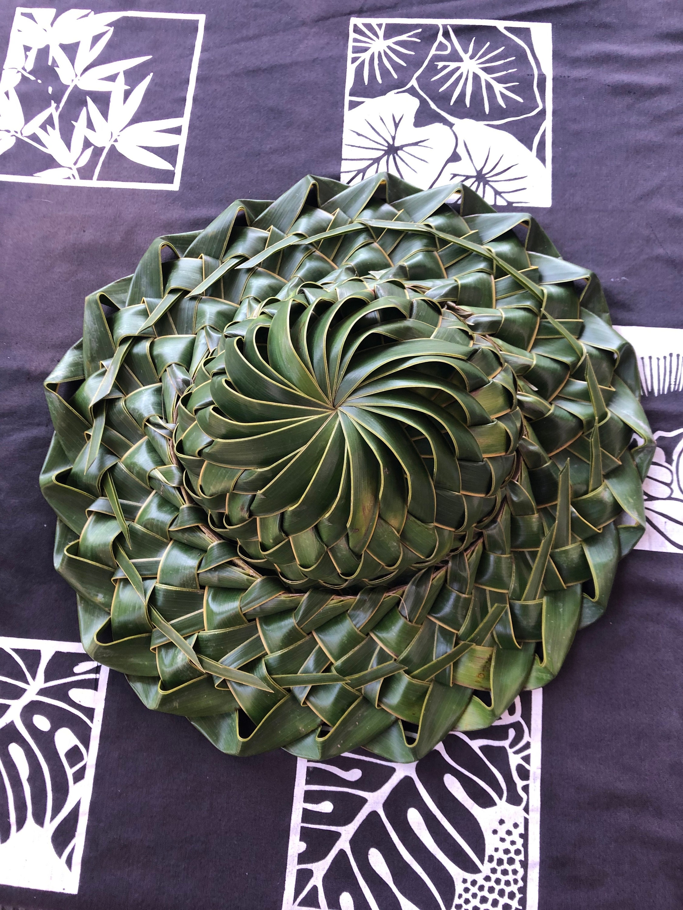 Hawaiian‎ Coconut Leaf Traditional Hand Woven Päpale Hat display picture 1