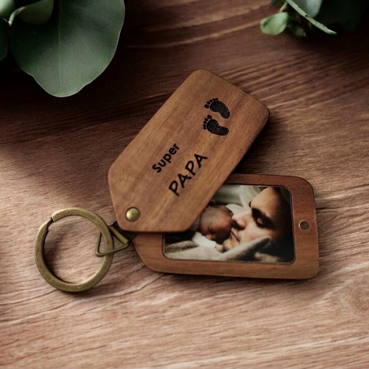 Cuori Portachiavi personalizzato in legno festa del papà - festa della mamma - TI VOGLIO BENE - personalizzalo con il nome del tuoi dei figli! - babbo nonna nonno