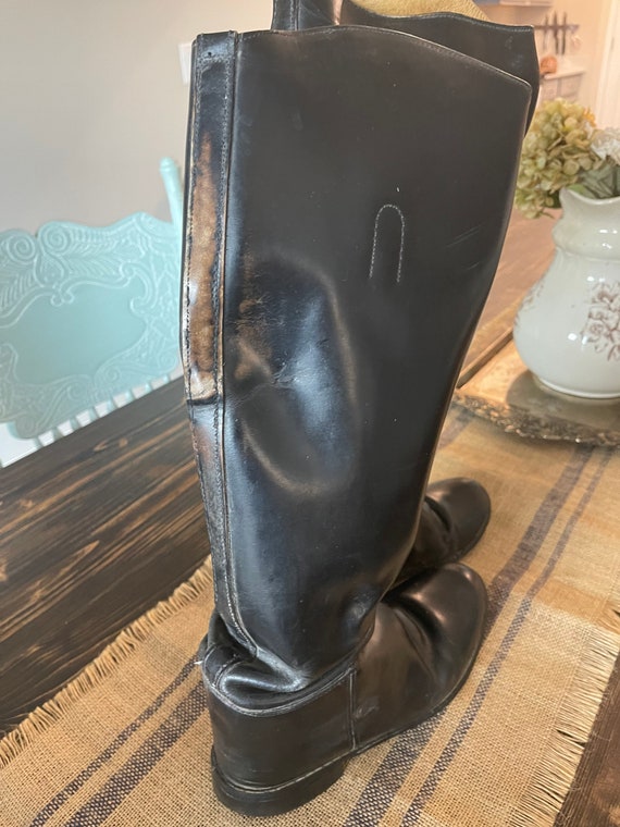 Vintage equestrian riding boots vintage leather b… - image 5