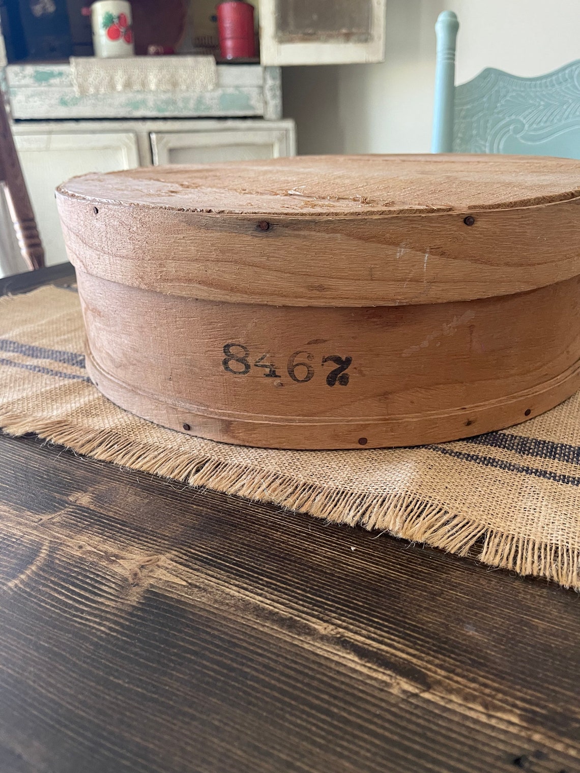 Vintage Cheese Box With Number Large Antique Cheese Box Etsy