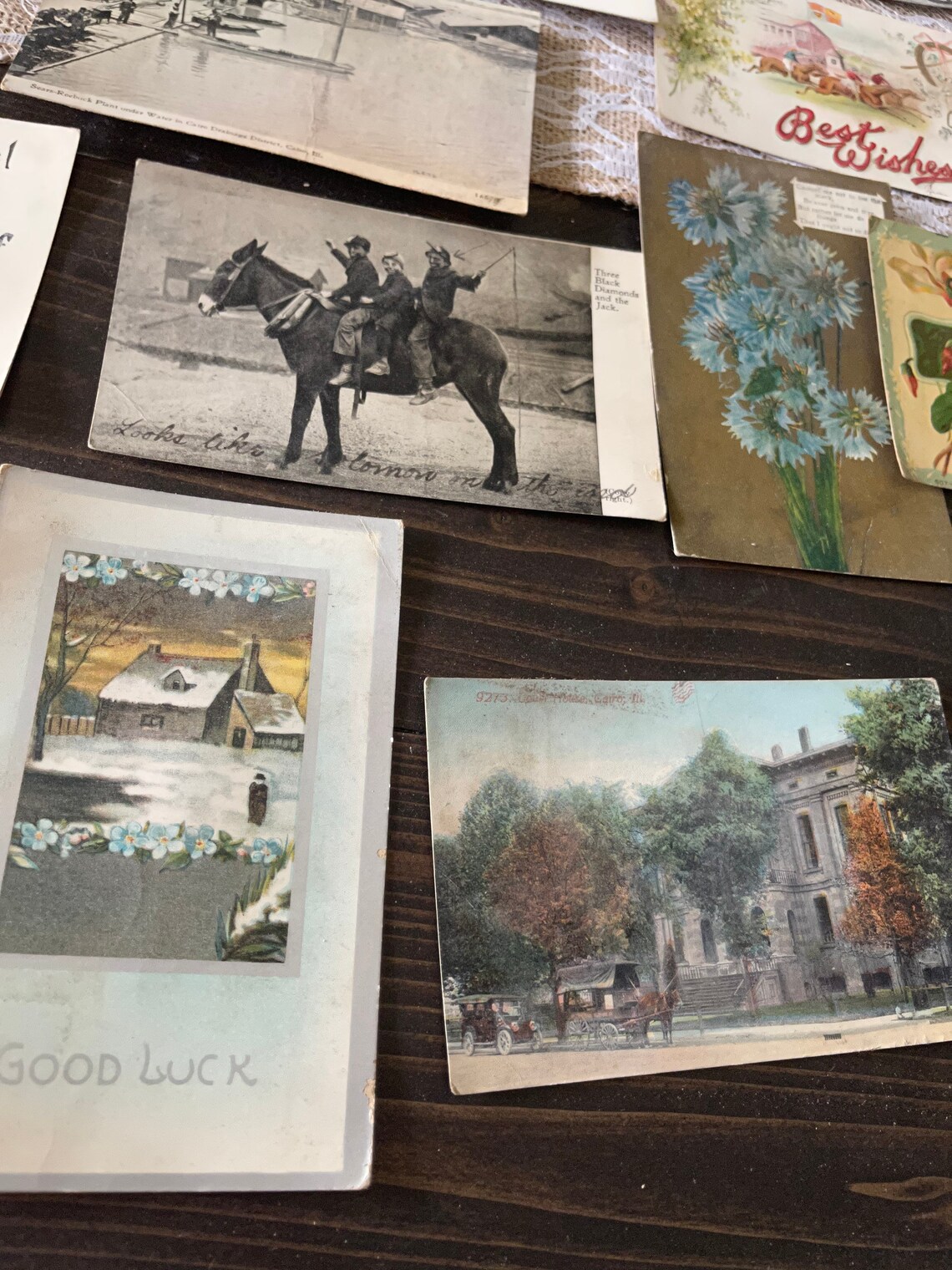 Lot 18 of vintage postcards ephemera stamps from early 1900s Etsy