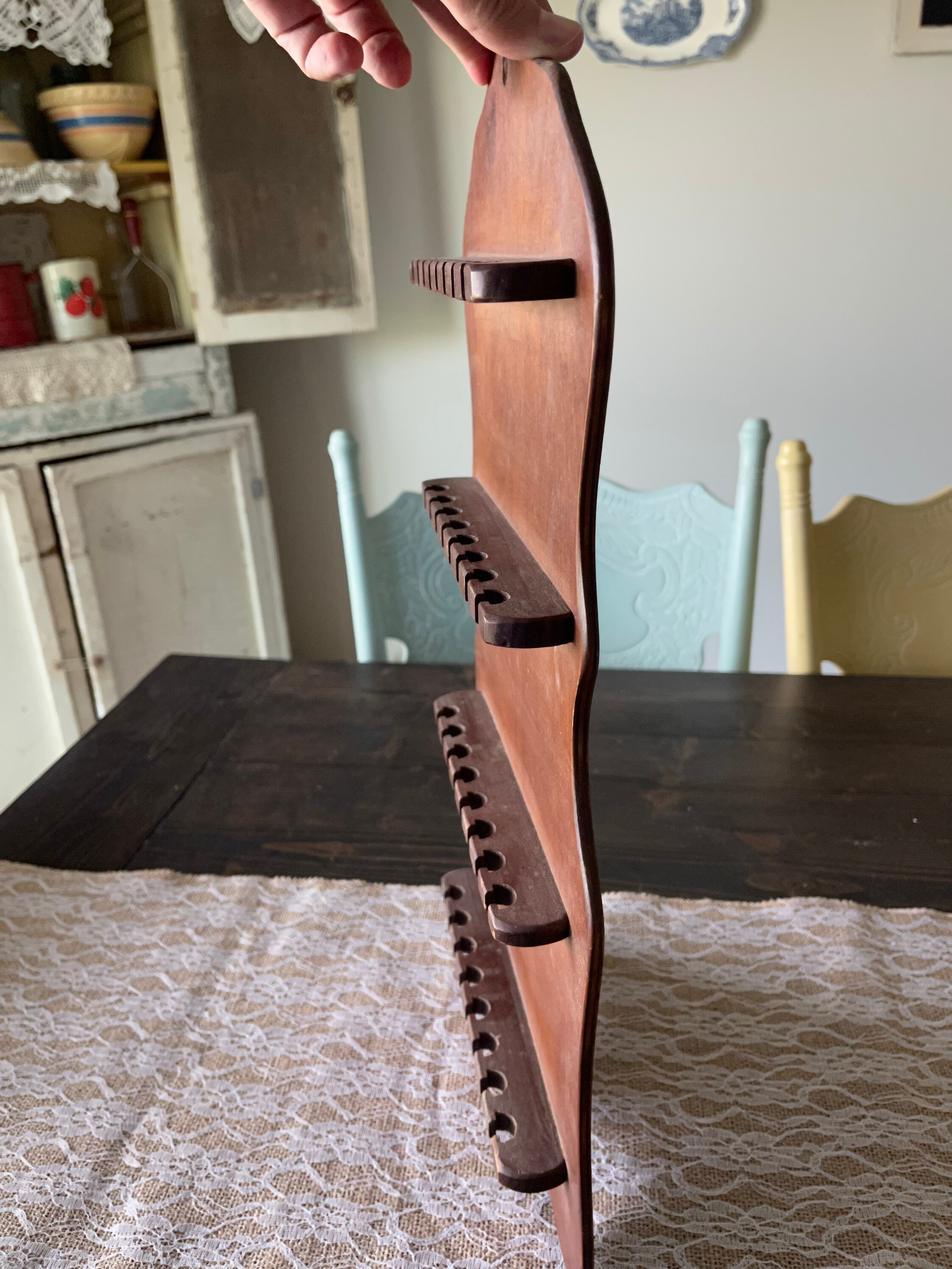 Vintage Wood Spoon Rack Spoon Collection Rack Spoon Holder Etsy UK