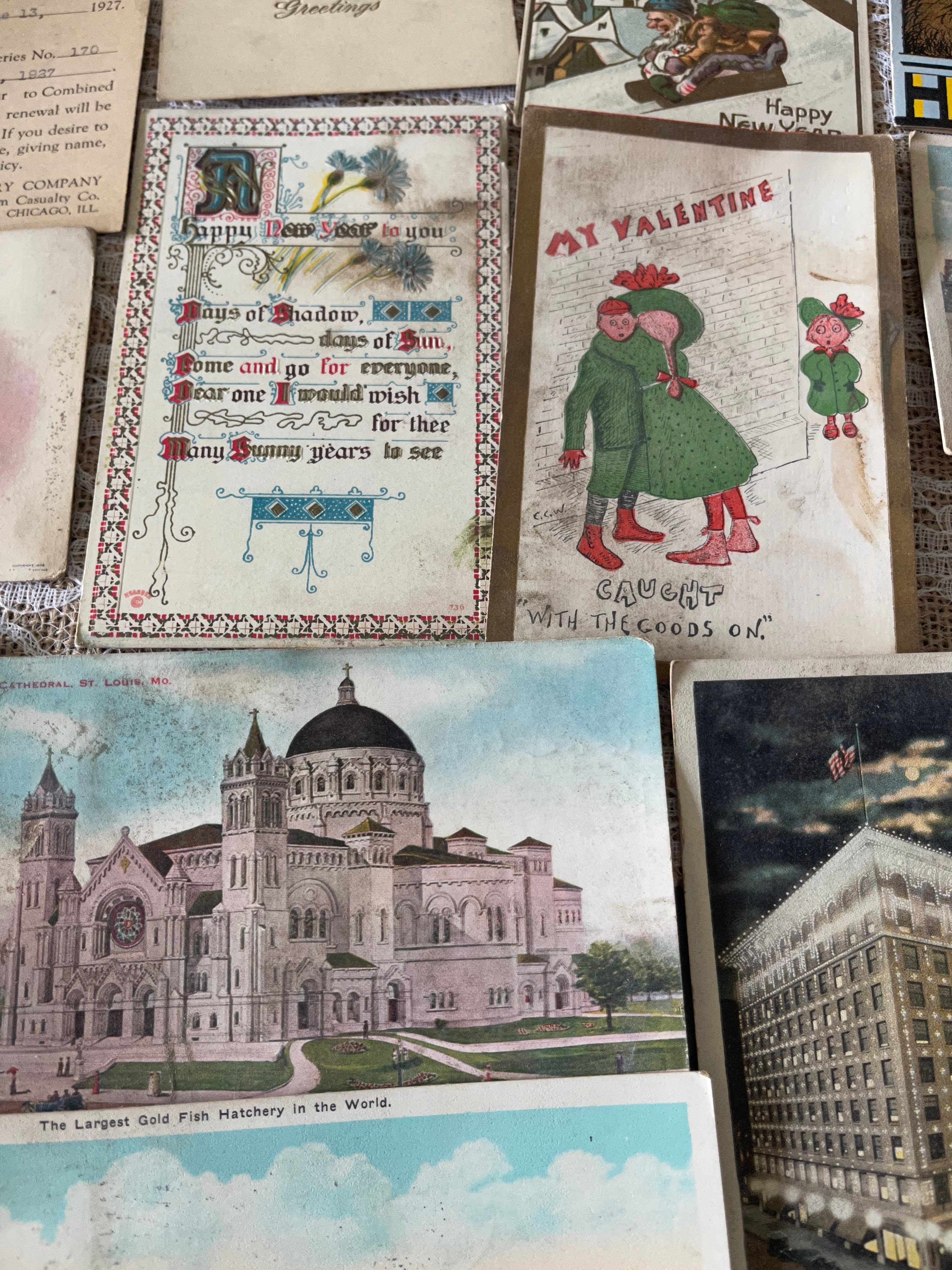 Lot 15 of vintage postcards from the early 1900s most with | Etsy