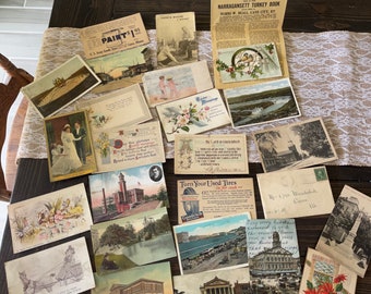 Lot 6 vintage ephemera from early 1900s estate sale finds