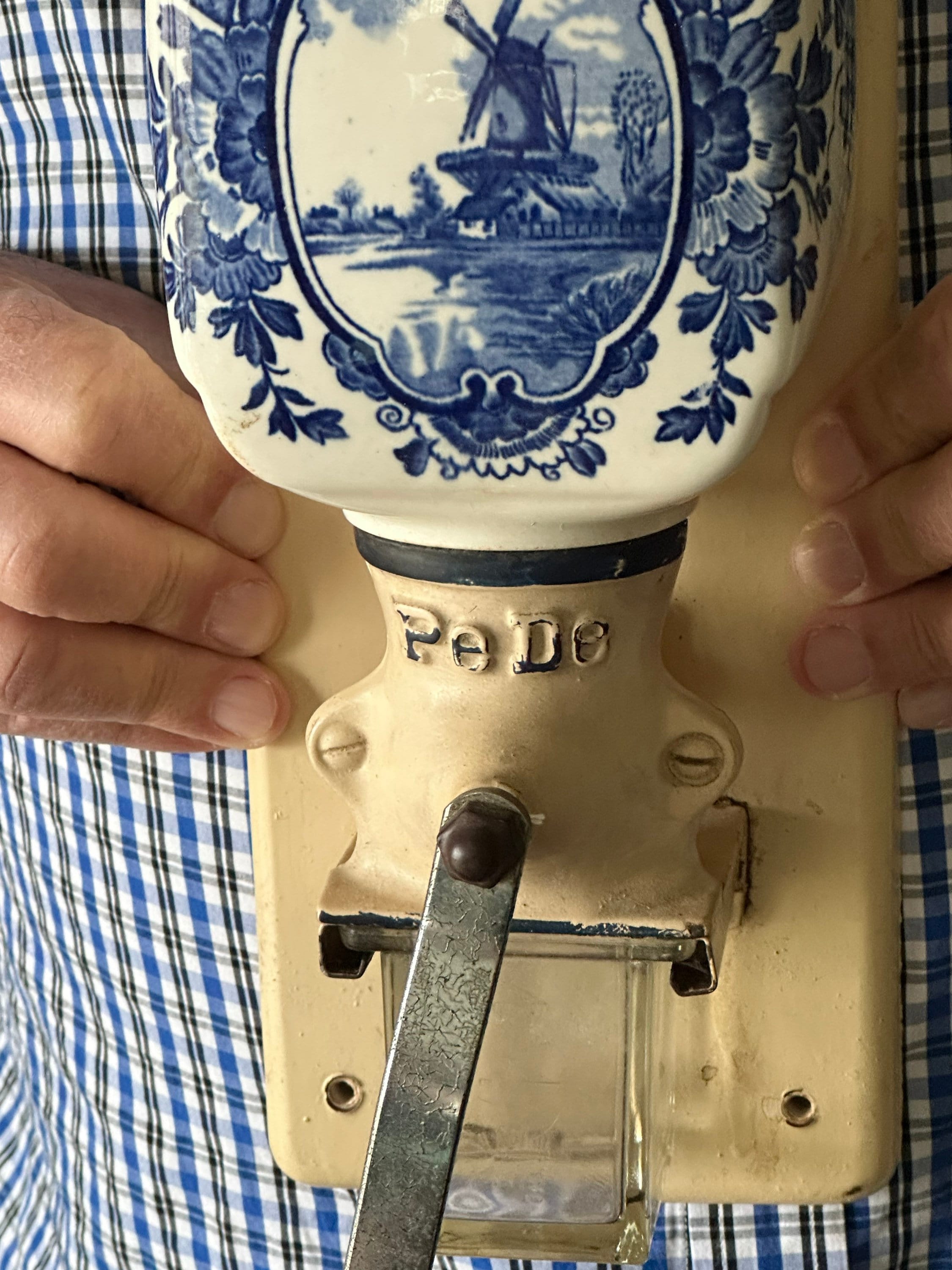 Vintage Blue Delft Coffee Grinder Antique Blue Delft Coffee Etsy