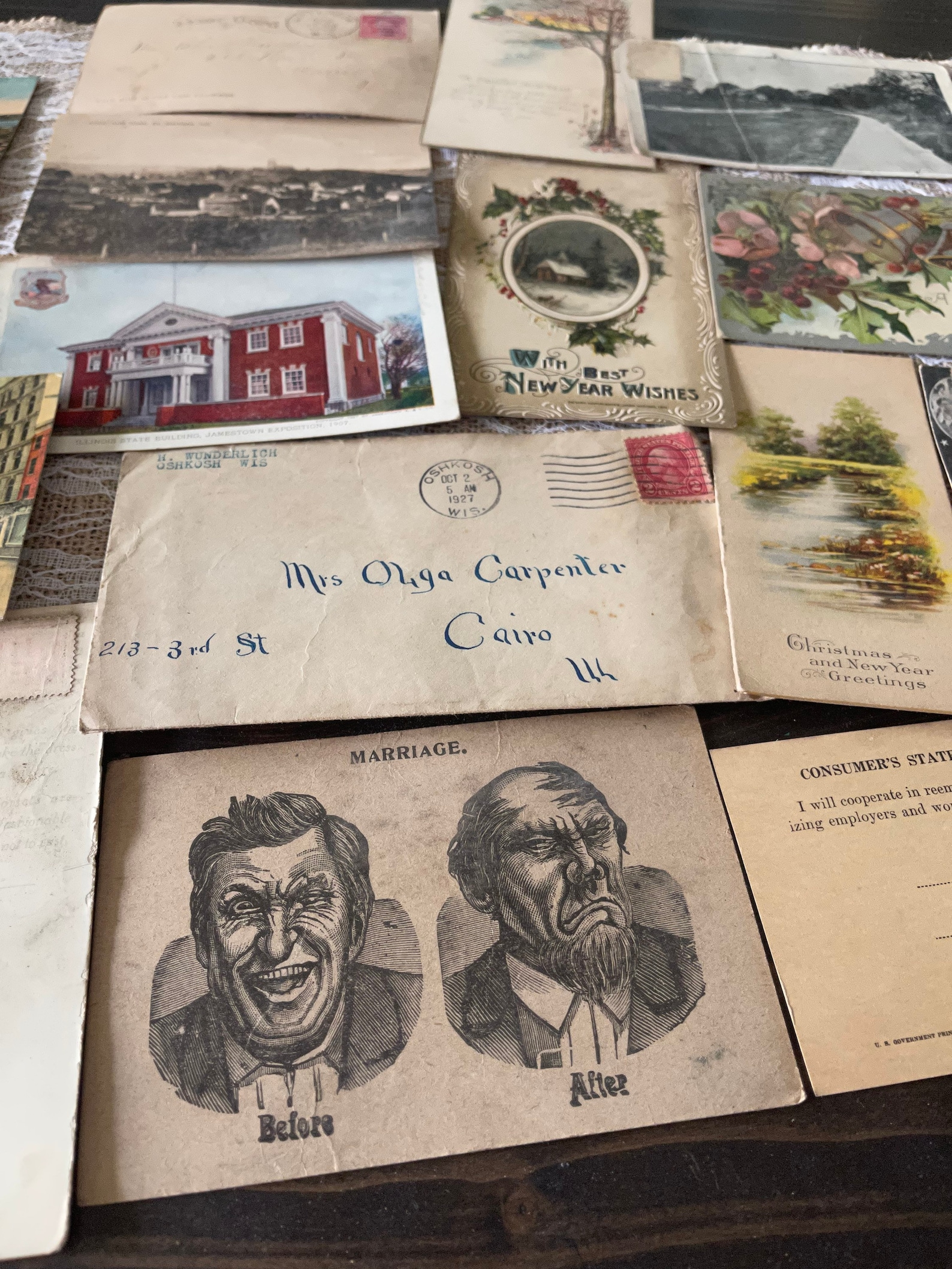 Lot 7 of Vintage Postcards Early 1900s With Stamps Estate Sale Etsy