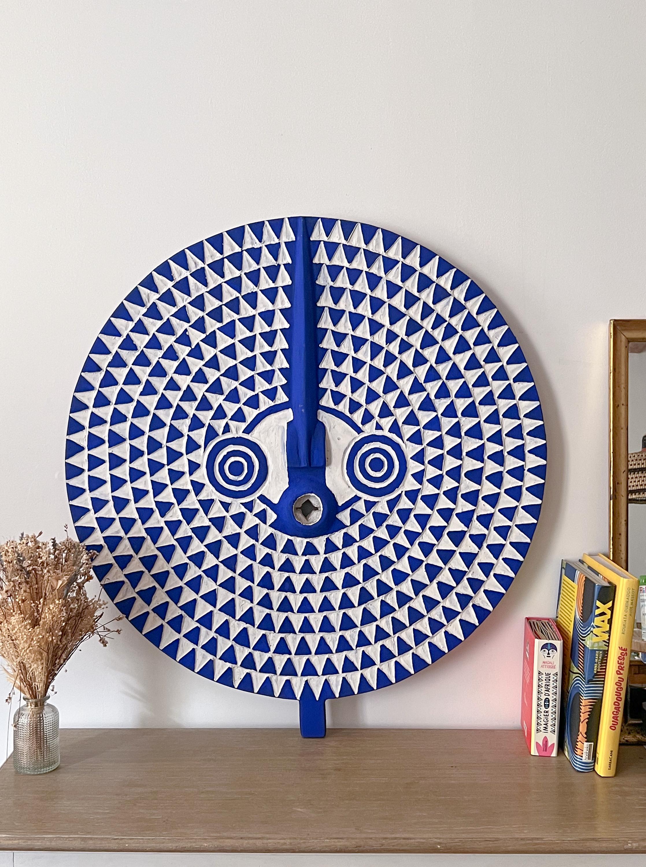 青い太陽マスク（ブルキナファソ） - Etsy 日本