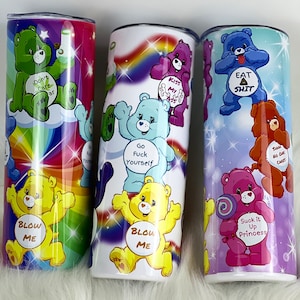 Swear Bear Tumbler-SPORTS Tumbler 20oz- 30oz- choose up to Two Lids