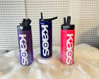 Custom Glitter Tumbler – Personalized Sports Design, 20oz/30oz