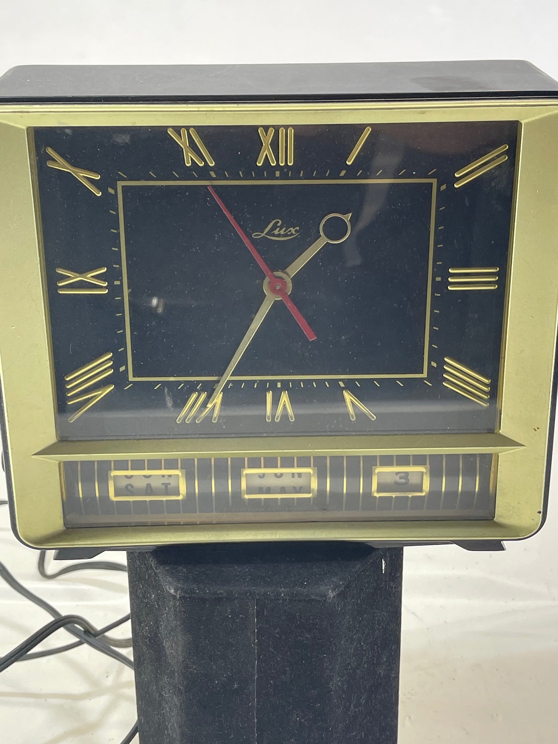 Vintage Date Minder Calendar Wall Clock Lux Clock Etsy