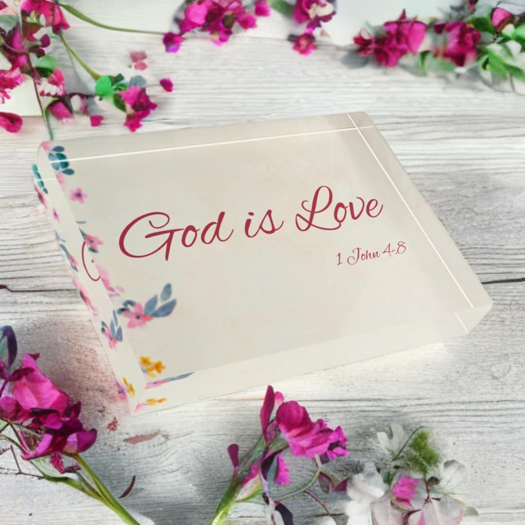 Personalized Christian Wall Art, God is Love 1 John 4:8, Bible Verse ...