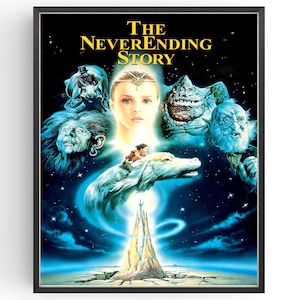 The NeverEnding Story Movie Poster Wall Art Classic Films Man Cave Prints Birthday Gifts